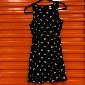 H&M Black and white heart dress